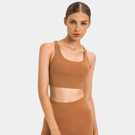 Autumn Winter Cross Beautiful Back Yoga Bra Brushed Nude High-Strength Shockproof Top Support Sports