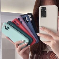 Xiaomi Case For Xiaomi Redmi Note 11 Pro Plus 11s 11T Pro Silicone Matte Phone Case Candy Color Luxury Original Square Macaron Color Liquid Shockproof Camera Protection Soft Cover