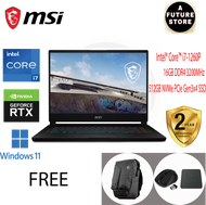 MSI Stealth 15M B12UE-033 15.6'' FHD Gaming Laptop ( I7-1260P, 16GB, 512GB SSD, RTX3060 Max-Q 6GB, W11 )