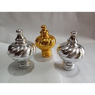 Tutup Batang Gorden Mahkota Kubah Emas - Aksesoris Gorden Elegan