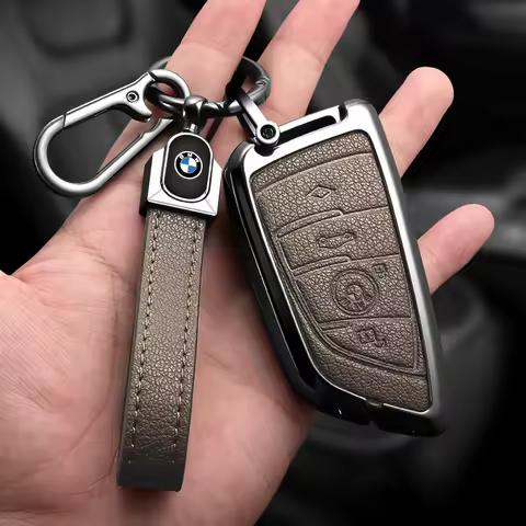 Goat Skin Car Key Case For BMW F10 F11 F15 F16 F20 F25 F30 F34 X1 X3 X5 X6 X7 G01 G02 G30 G05 G07 3 