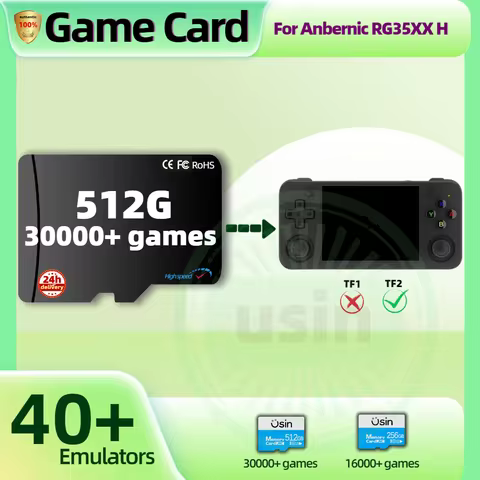 Game TF Card For Anbernic RG35XX H RG35XXH Plug&play Pre-install Retro Games PSP PS1 Memory Handheld