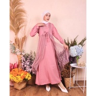 LS141 Azura tied Pearl Kaftan Busui Friendly Luxurious Women's Eid Dress for Wedding Invitations | R