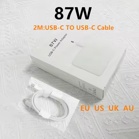 87W USB-C Notebook Laptop Charger Power Adapter with Type C Charging Cable for MacBook Pro 15 Releas