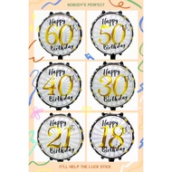 18 inches Round Happy 18th 21th 30th 40th 50th 60th birthday party decorations aluminum foil balloon