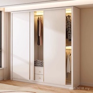 Wardrobe Wardrobe Household Solid Wood Simple Small Apartment To Top Sliding Wardrobe Large Wardrobe