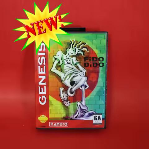Fido Dido With USA Cover Retail Box 16bit Retro Game Cartridge For Sega Genesis Megadrive Video Game