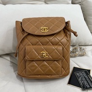 Chanel 香奈兒 古董 中古 Vintage Duma 後背包 雙肩包 焦糖色 Backpack