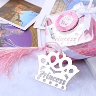 [Msia Ready Stock] Prince / Princess Crown Metal Bookmark Birthday Doorgift Aqiqah Baby Shower Favor