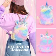 Unicorn Backpack by Bentoy Bright Rainbow Fur The Product Has 2 Colors As Shown In The Picture. Size