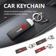 Car Key Chain Genuine Leather Pure Color Buckle Accessories  For Honda Fit Jazz Transalp CBR HRV cb500x Odyssey Vezel Pilot