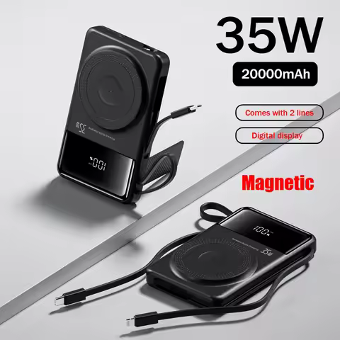 Portable Power Bank 35W Fast Charging 20000mAh Large Capacity Magsafe Spare Battery for IPhone 16 15