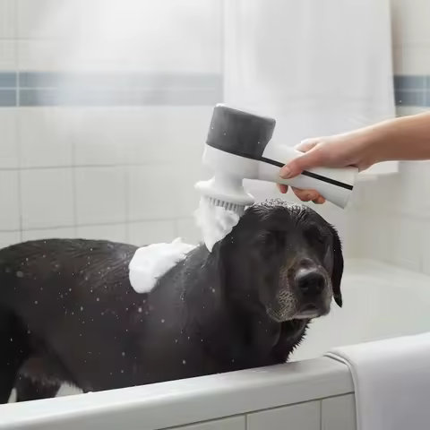 Pet Bath Bubble Machine Auto Mixing Rechargeable Pet Foam Sprayer Feline Shampoo Foaming Device Gent