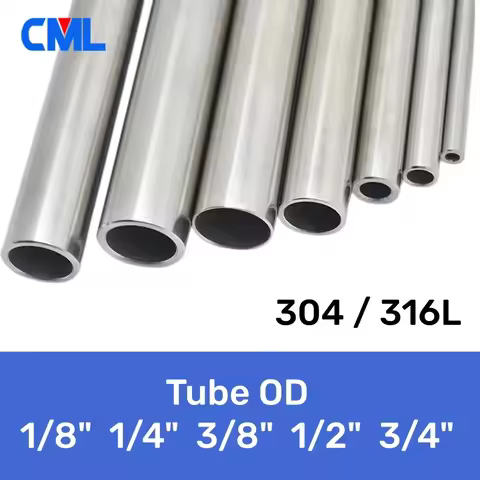 304 316L Stainless Steel Tube Pipe for Instrumentation Compression Fittings Size 1/8" 1/4" 3/8" 1/2"