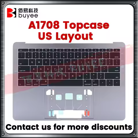 Original 95New A1708 Topcase US Keyboard For Macbook Retina Pro 13'' A1708 Top Case US Keyboard + Ba
