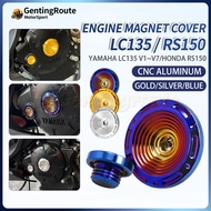 2 Biji LC135 RS150 Engine Cover Motorcycle Magnet Cover Nut CNC Alloy Gold/Silver/Titanium LC V1 V2 