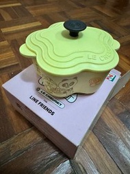 Le Creuset x Line 糖果盒 首飾盒黃色 CHOCO&amp;PANGYO 花形鍋 迷你 儲物盒 連蓋 一套 超低價$19