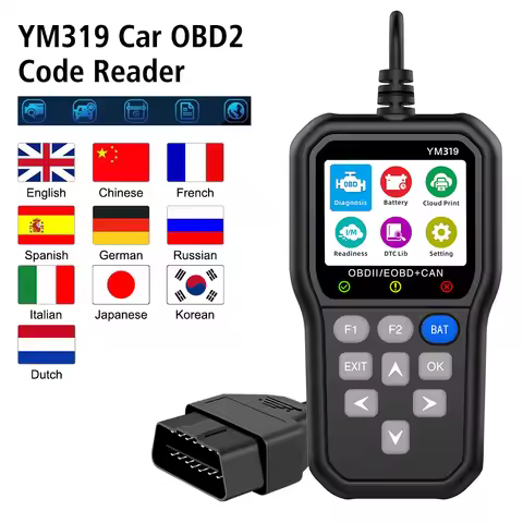 Multi-language Code Reader Read Vehicle Information Battery Tester Check Engine System Car Diagnosti