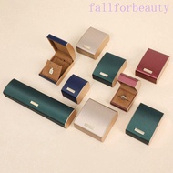 FALLFORBEAUTY Leather Jewel Box, Exquisite Filigrana Textured Jewelry Organizer, Simple Luxury Case 