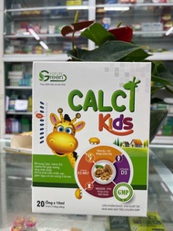 Dung dịch uống bổ sung canxi Calci Kids (Green For Life) hộp 4 vỉ x 5 ống x 10ml