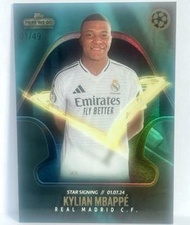 Mbappe麥巴比 低限 高紀念價值topps insert足球卡 /49 first print 皇馬real madrid