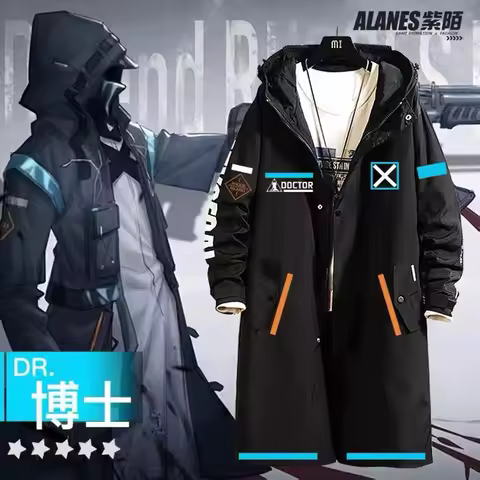 Game Arknights Doctor RHODES ISLAND Cosplay Costume Long Trench Fashion Handsome Coat Jacket Autumn