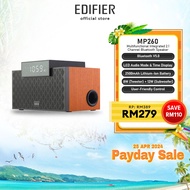 Edifier MP260 Portable Speaker - Bluetooth V5.0 | Built-in Clock | Alarm Function | Wooden Enclosure | 2.1 Channel