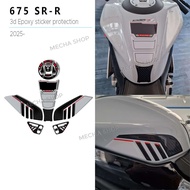 675SRR Accessories Tank Pad Fuel Tank Cap Side 3D Stickers Motorcycle Epoxy Resin 3D Protection Stic