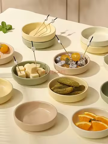 Dipping saucer plate, soy sauce vinegar plate, seasoning plate, dipping saucer plate, ceramic plate,