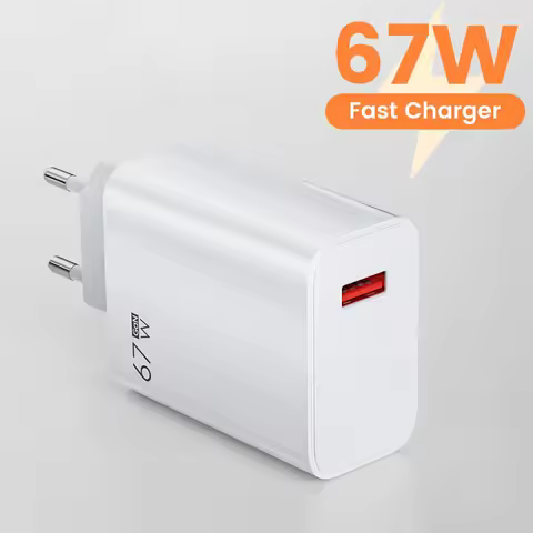 GaN 67W USB Charger Fast Charging EU/US/UK Plug Charger Adapter 10A Type C Cable For iPhone Samsung 