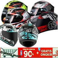 Helm KYT R10 KYT full Original Technologi Italian Promo KYT R10 Seri 3  Seri 2 ORIGINAL KYT SNI DOT Visor Black Drack Smock Kyt Aquamarine Visor Clear