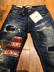 日本製 🇯🇵🇯🇵🇯🇵 Fundamental crush patchwork Fdmtl  （極度限量全條 patchwork 👍🏻👍🏻👍🏻)   Denim 丹寧 牛仔褲