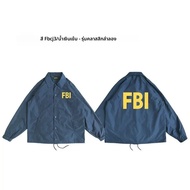อเมริกัน Casual FBI Federal Agent เทรนเนอร์เสื้อแจ็คเก็ตผู้ชายเยาวชนฤดูใบไม้ผลิฤดูใบไม้ร่วงบางหลวม I