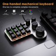 Custom Macro Keyboard 12 Keys 4 Knobs Mini USB Mechanical Keyboard Programming Macro Gaming Keypad