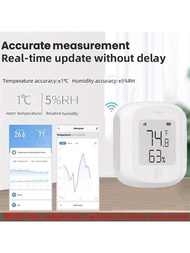 1 件塗鴉智慧 Wifi 液晶溫濕度感測器無線偵測器智慧型連動支援 Alexa Google Home