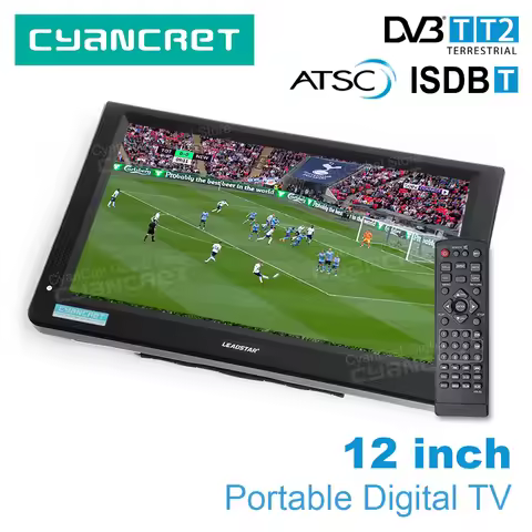 LEADSTAR D12 12 inch HD Portable TV DVB-T2 ATSC ISDB-T tdt DTT Digital and Analog mini small Car Tel