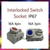 16Amp 3Pin / 4Pin Interlock Socket with Switch