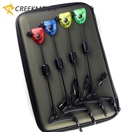 CREEKMOON Fishing Swingers Set LED Illuminated Fishing Bite Indicator Fishing Tackle in Zipped Case 