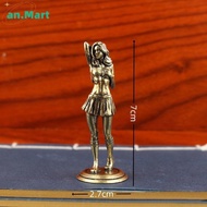 AN.MART Alloy Finish Feminine Statue Exquisite Handcraft Retro Aesthetic Decor for Home Office Cubic