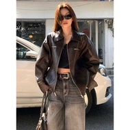 HanifoLeather.id HFO Casual Long Sleeve PU Leather Zipper Streetwear Jacket