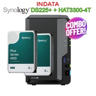 [COMBO] Synology DS225+ NAS network storage and Synology HAT3300-4T 4TB hard drive, genuine product