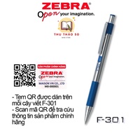 [Genuine] Zebra F301 ballpoint pen with blue ink (with Mai Son QR code stamp).- Thu Thao Stationery