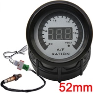 2" 52mm LED Digital Car Air Fuel Ratio Gauge + Narrowband O2 Oxygen Sensor 12V Auto Racing Air Fuel 