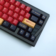 mechanical keyboard keyboard Red Samurai Keycap Original Factory Height PBT Sublimation Craft Black 