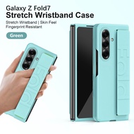 For Samsung Galaxy Z Fold 7 Phone Case Stretch Wristband Artificial Leather Folding Samsung ZFold7 Z