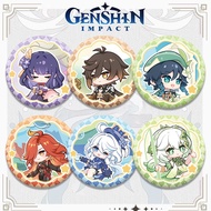 New Genshin 4th Anniversary Q Version Bar Chiffonina Merchandise Laser Wendy Badge Pendant Ornaments