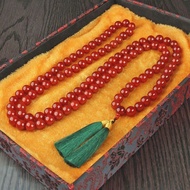 New agate 108 beads jade natural red agate rosary beads necklace dragon scale phoenix blood rosary b