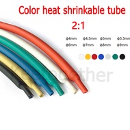 2 Meter Diameter 4 -9mm 2:1 Shrink Heat Shrink Tube 7color Heatshrink Tubing Wire Connector Wrap Rep
