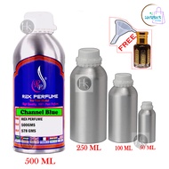 MINYAK WANGI 100% Asli {"CHANNEL-BLUE"} Attar Oil/ Perfume Roll On