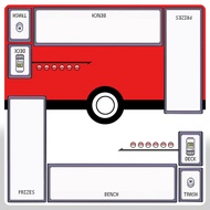 2Player mat Playmat Mat for Game Card Card Game Square Desk Mat for Gamer, Office Home, 60x60cm/23.6